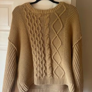 Free People Dream Cable Knit Sweater